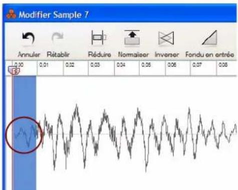 PROPELLERHEAD Reason Essentials 1.5 - Cliquez sur le bouton Fondu en entrée (ou en sortie). - 2