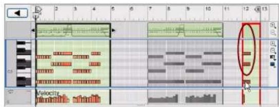 PROPELLERHEAD Reason Essentials 1.5 - À propos du déplacement de notes en dehors ou entre des clips - 6