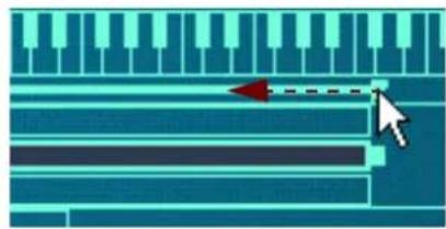 PROPELLERHEAD Reason Essentials 1.5 - En déplaçant les poignées de limites dans la zone de barre - 5
