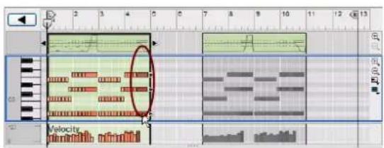 PROPELLERHEAD Reason Essentials 1.5 - À propos du déplacement de notes en dehors ou entre des clips - 3