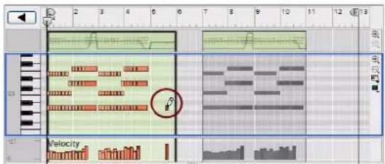 PROPELLERHEAD Reason Essentials 1.5 - À propos du dessin de notes en dehors d'un clip ouvert - 2