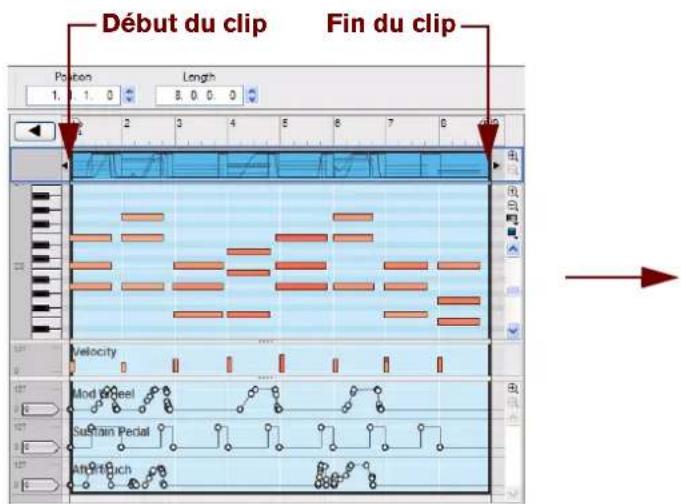 PROPELLERHEAD Reason Essentials 1.5 - Événements masqués dans les clips d'automation de paramètre et de notes - 1