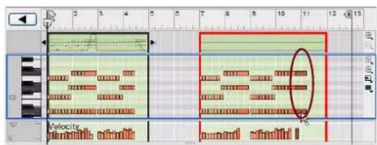 PROPELLERHEAD Reason Essentials 1.5 - À propos du déplacement de notes en dehors ou entre des clips - 4