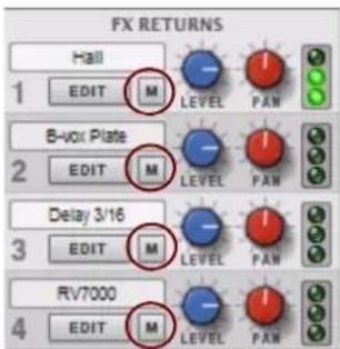 PROPELLERHEAD Reason Essentials 1.5 - Rendre muets des départ d'effets - 1