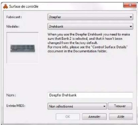 PROPELLERHEAD Reason Essentials 1.5 - Ajouter ou editor une surface de contrôle - 1