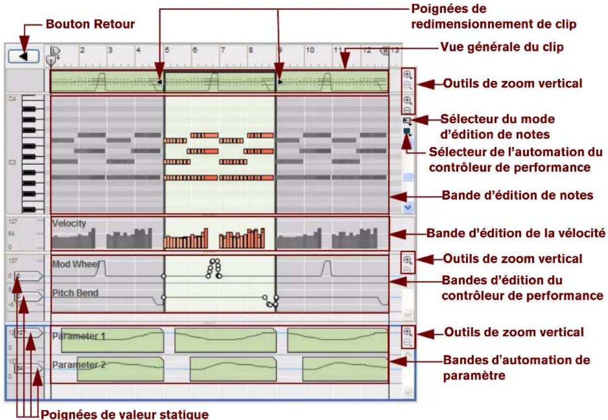 PROPELLERHEAD Reason Essentials 1.5 - Éléments du mode Édition - 1