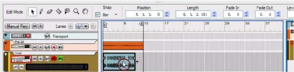 PROPELLERHEAD Reason Essentials 1.5 - Ouverture de clips audio à partir du mode Arrangement - 1