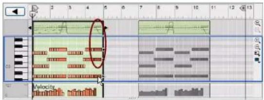 PROPELLERHEAD Reason Essentials 1.5 - À propos du déplacement de notes en dehors ou entre des clips - 5