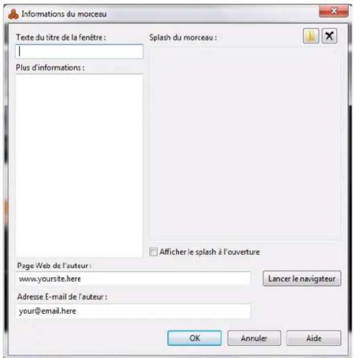 PROPELLERHEAD Reason Essentials 1.5 - Insérer des informations sur le morceau - 1