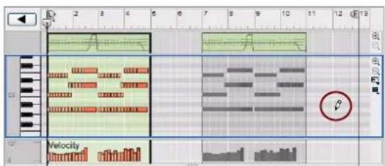 PROPELLERHEAD Reason Essentials 1.5 - À propos du dessin de notes en dehors d'un clip ouvert - 5