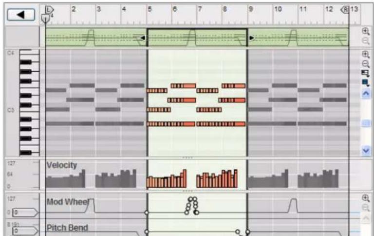 PROPELLERHEAD Reason Essentials 1.5 - Ouvrir un clip de notes pour l'edition - 3