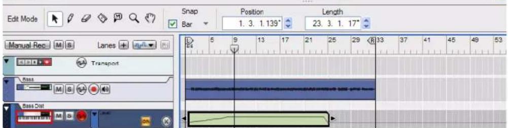 PROPELLERHEAD Reason Essentials 1.5 - Division d'un signal non traité dans une autre voie de mixage pour un traitement en parallelele - 3