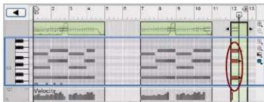 PROPELLERHEAD Reason Essentials 1.5 - Collage d'evénements en dehors d'un clip ouvert - 9