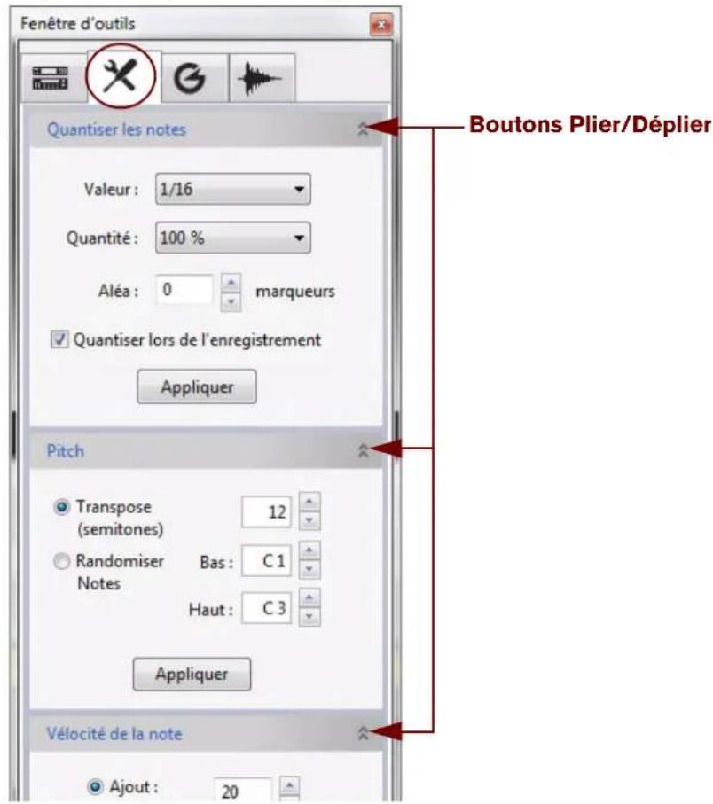 PROPELLERHEAD Reason Essentials 1.5 - Outils d'edition de la fenêtre Outils - 1