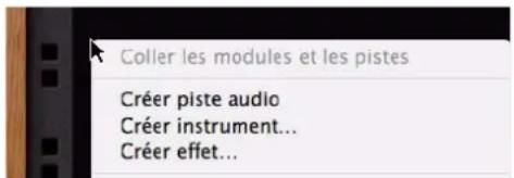 PROPELLERHEAD Reason Essentials 1.5 - Menu contextuel de « l'arrière-plan » du rack - 1