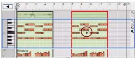 PROPELLERHEAD Reason Essentials 1.5 - À propos du dessin de notes en dehors d'un clip ouvert - 4