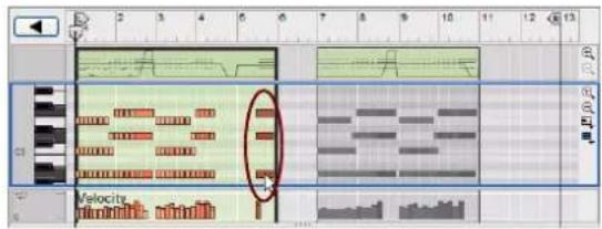 PROPELLERHEAD Reason Essentials 1.5 - À propos du déplacement de notes en dehors ou entre des clips - 2