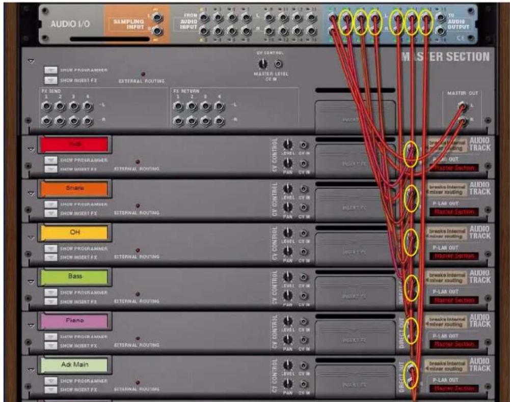 PROPELLERHEAD Reason Essentials 1.5 - Utiliser les sorties directes des modules de voie de mixage et de piste audio - 1