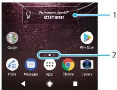 SONY ERICSSON Xperia L2 - Présentation de l'écran d'accueil - 1