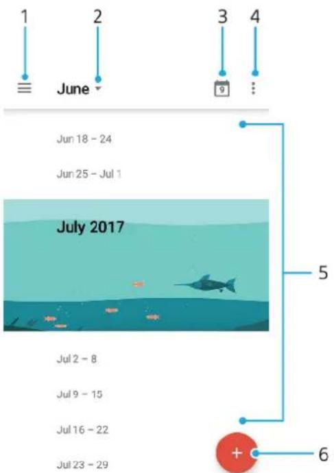 SONY ERICSSON Xperia L2 - Calendrier - 1