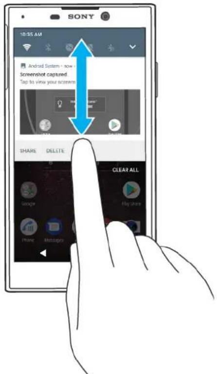 SONY ERICSSON Xperia L2 - Pour ouvrir ou fermer le panneau de notification - 1