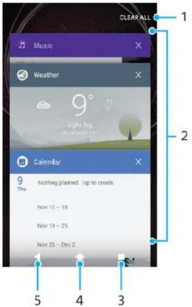 SONY ERICSSON Xperia L2 - Présentation de la navigation dans les applications - 1