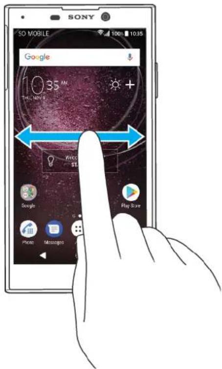 SONY ERICSSON Xperia L2 - Pour parcourir I'écran Accueil - 1