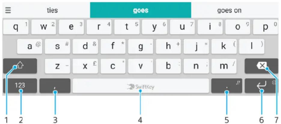 SONY ERICSSON Xperia L2 - Clavier SwiftKey - 1