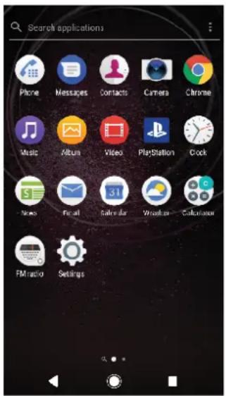 SONY ERICSSON Xperia L2 - Écran des applications - 1