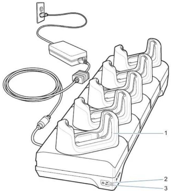 ZEBRA EC50 - Socle Ethernet à 5 positions - 1