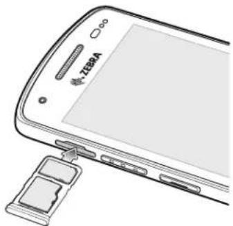 ZEBRA EC50 - Installation ou remplacement de la carte SIM - 6