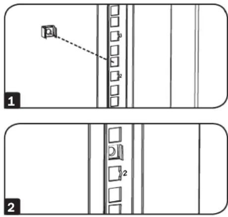 Tripp Lite SmartRack SR12UBEXPNDKD - Pour-retirer lesécrous àcage suivez lesétapes 1 à3 à l'envers - 1