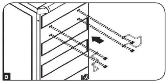Tripp Lite CSC32AC - Installing the Handle Bracket and Power Cord Manager - 2