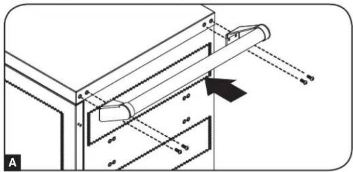 Tripp Lite CSC32AC - Installation du support de poignée et du guide du cordon d'alimentation - 1