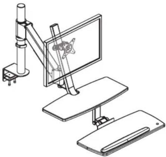 Tripp Lite WorkWise WWSS1327CP - Регулируемая рабочая станция типа Sit-Stand - 1