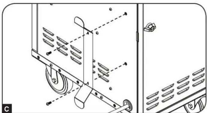 Tripp Lite CSC21AC - Installing the Handle Bracket, Corner Safety Bumpers and Power Cord Manager - 3