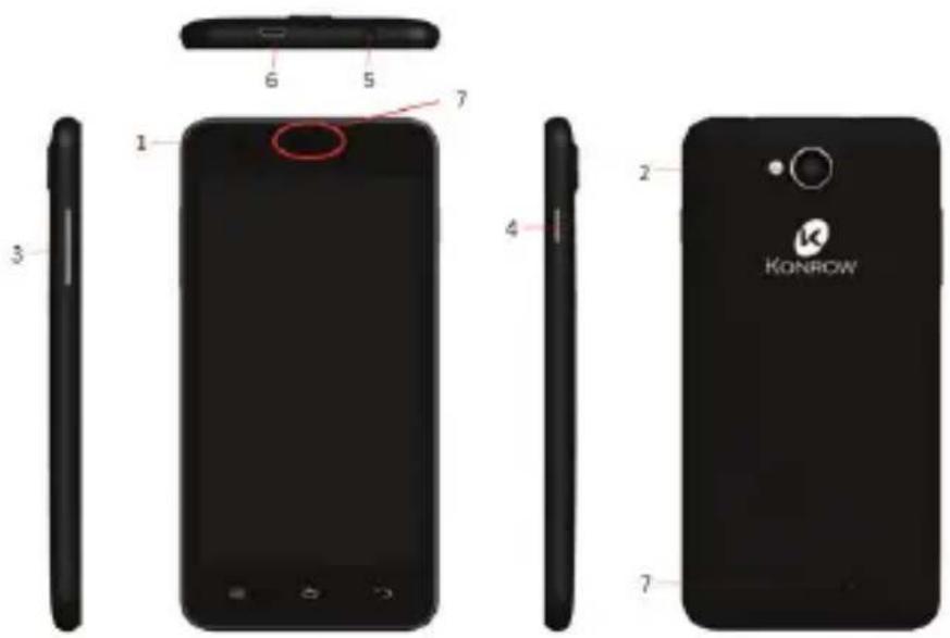 Konrow Cool Five Plus - Descriptif du Smartphone - 1