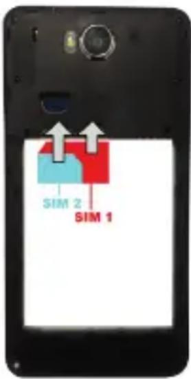 Konrow Cool Five Plus - Inserir um cartão SIM 2. Inserindo um MicroSD - 1
