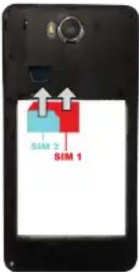 Konrow Cool Five Plus - Insertion d'une carte SIM 2. Insertion d'une carte MicroSD - 1