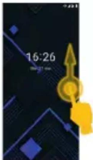 Konrow Sky 55 - To unlock the screen: - 1