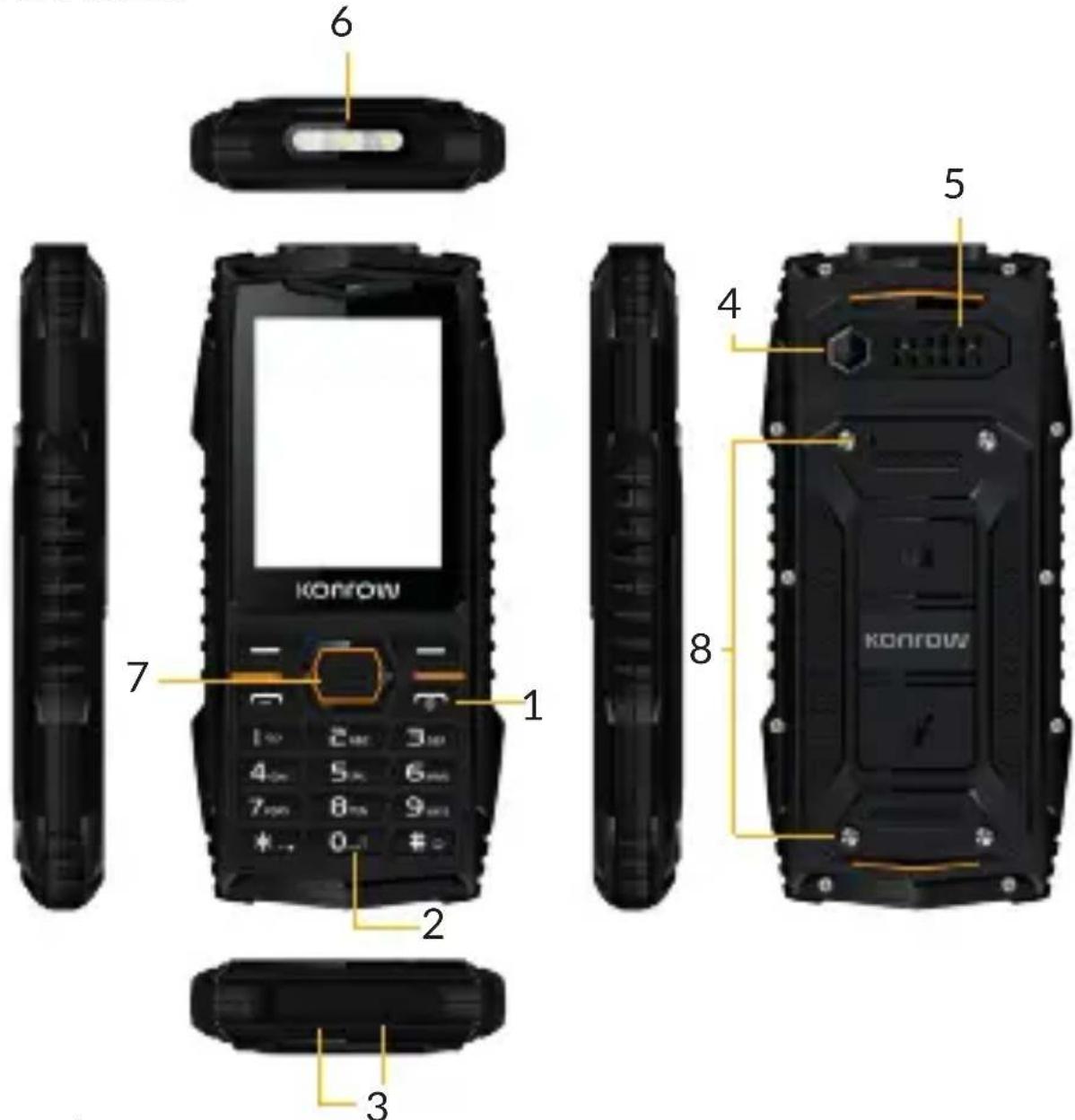 Konrow Stone Plus - Le Stone Plus est un mobile conforme aux normes IP68 : - 1