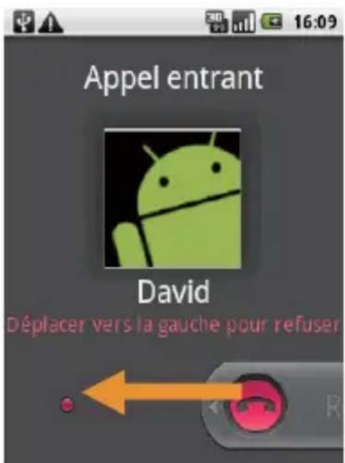 HUAWEI U8100 - Rejeter un appel entrant - 1