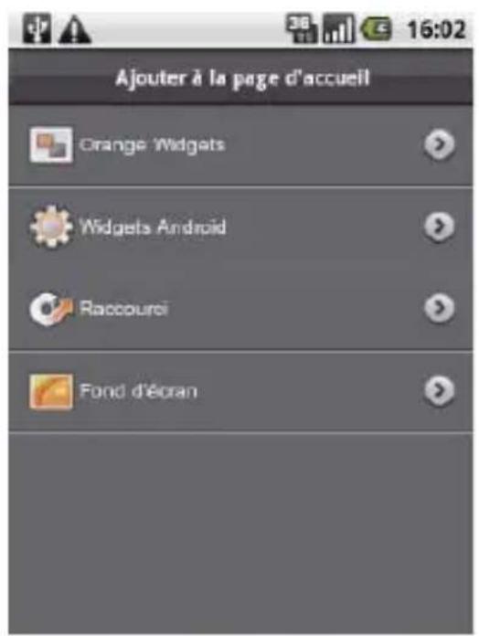 HUAWEI U8100 - Personnaliser l'écran - 1