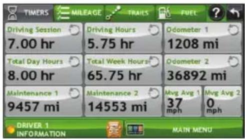 Rand McNally IntelliRoute TND 515 - View Timers and Logs - 1