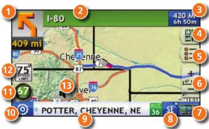 Rand McNally IntelliRoute TND 515 - Route Map Window - 1