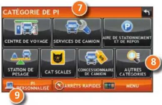 Rand McNally IntelliRoute TND 515 - Recherche d'un point d'intérêt (PI) - 2