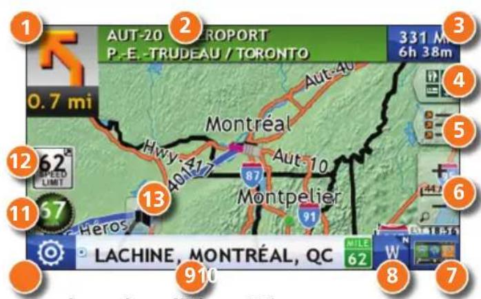 Rand McNally IntelliRoute TND 515 - Fenêtre de la carte de l'itinéraire - 1