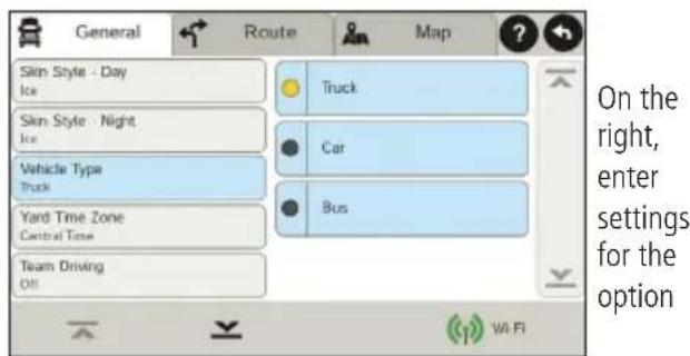 Rand McNally IntelliRoute TND 525 - Set Routing and Device Options - 1