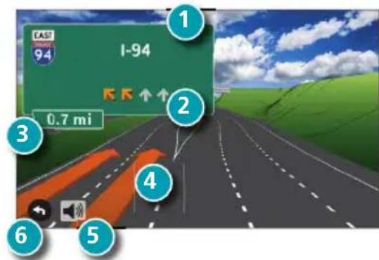 Rand McNally IntelliRoute TND 525 - Vista de la intersección - 1