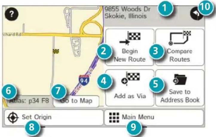 Rand McNally IntelliRoute TND 525 - Confirm Destination Window - 1